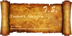 Taubert Sarolta névjegykártya